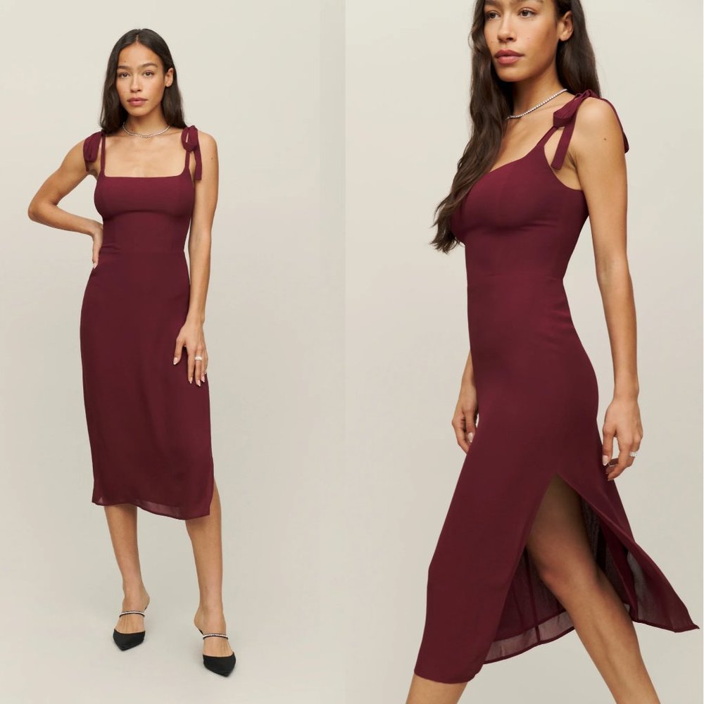 REFORMATION Besse Dress in Plum (4)